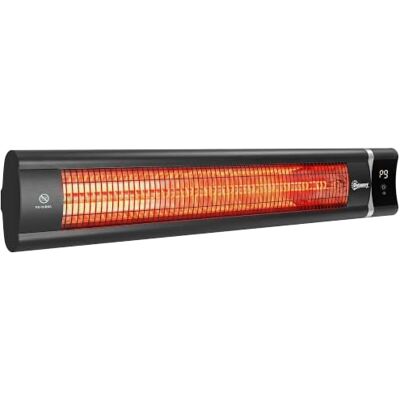 Outsunny Calefactor por Infrarrojos Terraza 3000 W, IP65, 9 Niveles Calor Estufa Exterior Eléctrica de Pared, de Aluminio, con Temporizador 24 H, Control Táctil/Remoto, Pantalla LED para Exterior Outsunny Calefactor por Infrarrojos Terraza 3000 W, IP65, 9 Niveles Calor Estufa Exterior Eléctrica de Pared, de Aluminio, con Temporizador 24 H, Control Táctil/Remoto, Pantalla LED para Exterior