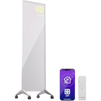 KLARSTEIN Radiador Electrico Bajo Consumo Infrarrojos, Estufa Pared 400W, App y WiFi, Detección Ventana Abierta, Temporizador, Emisor Termico, Radiadores Bajo Consumo Electricos sin CO2 KLARSTEIN Radiador Electrico Bajo Consumo Infrarrojos, Estufa Pared 400W, App y WiFi, Detección Ventana Abierta, Temporizador, Emisor Termico, Radiadores Bajo Consumo Electricos sin CO2