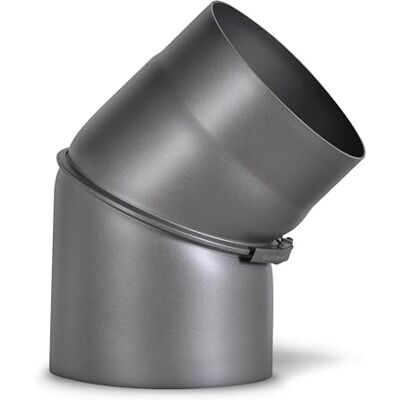 FIREFIX Arco de tubo de estufa de acero de 2 mm de grosor (tubo de humo) de 150 mm de diámetro, para estufas y fogones, Senotherm, color gris oscuro, ajustable de 0 a 45 grados, sin puerta de limpieza FIREFIX Arco de tubo de estufa de acero de 2 mm de grosor (tubo de humo) de 150 mm de diámetro, para estufas y fogones, Senotherm, color gris oscuro, ajustable de 0 a 45 grados, sin puerta de limpieza