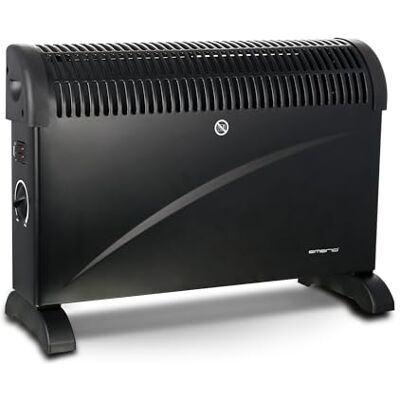 Emerio Convector Calefacción eléctrica, hasta 20 m², 2000 W, con termostato ajustable, calefactor, 3 ajustes de calor (750 W/1250 W/2000 W), protección contra sobrecalentamiento, estable Emerio Convector Calefacción eléctrica, hasta 20 m², 2000 W, con termostato ajustable, calefactor, 3 ajustes de calor (750 W/1250 W/2000 W), protección contra sobrecalentamiento, estable