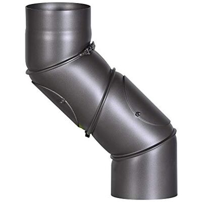 FIREFIX Arco de tubo de estufa universal, color gris oscuro FIREFIX Arco de tubo de estufa universal, color gris oscuro