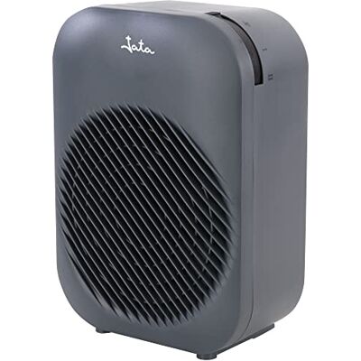 Jata Calefactor Eléctrico con Termostato Ajustable. 2000 W. 2 Potencias de Calor y Ventilador. Calentamiento Rápido. Antivuelco. Protección Sobrecalentamiento. Color Gris Jata Calefactor Eléctrico con Termostato Ajustable. 2000 W. 2 Potencias de Calor y Ventilador. Calentamiento Rápido. Antivuelco. Protección Sobrecalentamiento. Color Gris