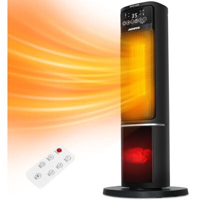 Aigostar Calefactor Cerámico con Imágenes de Chimenea 3D, 2000W, Mando a Distancia y Pantalla Táctil LED, 5 Modos & ECO, Silencioso, Temporizador 24H, Oscilante, Temperatura Ajustable de 5-35℃, 20 m2 Aigostar Calefactor Cerámico con Imágenes de Chimenea 3D, 2000W, Mando a Distancia y Pantalla Táctil LED, 5 Modos & ECO, Silencioso, Temporizador 24H, Oscilante, Temperatura Ajustable de 5-35℃, 20 m2