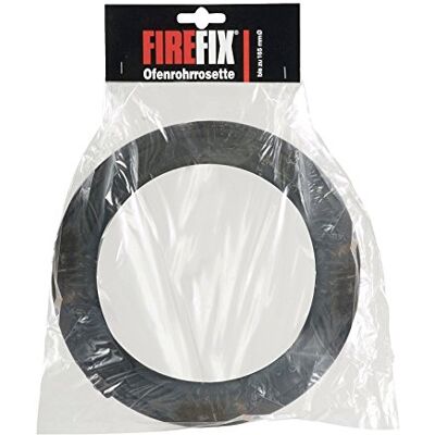 FIREFIX Senotherm Roseta ajustable para tubos de estufa de 2 mm de diámetro, 120-135 mm de diámetro, para estufas y hogueras, color negro FIREFIX Senotherm Roseta ajustable para tubos de estufa de 2 mm de diámetro, 120-135 mm de diámetro, para estufas y hogueras, color negro