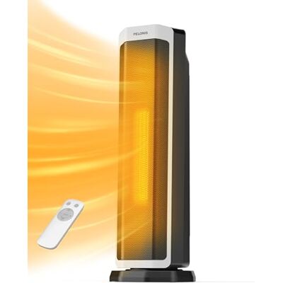 Pelonis Calefactor Eléctrico 2000W con Mando, Calefacción Rápida 3S y Modo ECO, Oscilación 75°, Termostato Ajustable (5-35°C), Temporizador 8H, Silencioso para Dormitorio Pelonis Calefactor Eléctrico 2000W con Mando, Calefacción Rápida 3S y Modo ECO, Oscilación 75°, Termostato Ajustable (5-35°C), Temporizador 8H, Silencioso para Dormitorio