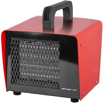 Emerio Calentador de ventilador para habitaciones de hasta 20 m², 2000 W, elemento calefactor PTC (cerámica), 2 modos de calor (1000/2000 W), termostato ajustable, protección contra sobrecalentamiento Emerio Calentador de ventilador para habitaciones de hasta 20 m², 2000 W, elemento calefactor PTC (cerámica), 2 modos de calor (1000/2000 W), termostato ajustable, protección contra sobrecalentamiento