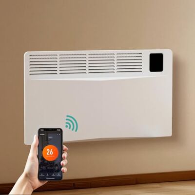 EMKE Calefactor eléctrico inteligente de 2000 W, convector, calefacción eléctrica con WiFi y control por aplicación, radiador eléctrico, ahorro de energía, dispositivo de pie o pared EMKE Calefactor eléctrico inteligente de 2000 W, convector, calefacción eléctrica con WiFi y control por aplicación, radiador eléctrico, ahorro de energía, dispositivo de pie o pared