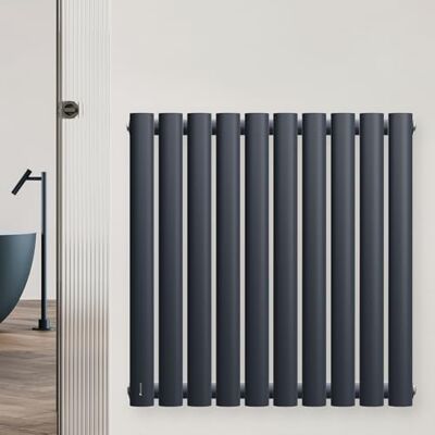 blumfeldt Radiador, 462W, Montaje en Pared, Conexión Central de ½'', Una Capa, Acero Con Recubrimiento en Polvo, Eficiencia Energética para Baños, Salas de Estar y Oficinas, 60x60 cm, Antracita blumfeldt Radiador, 462W, Montaje en Pared, Conexión Central de ½'', Una Capa, Acero Con Recubrimiento en Polvo, Eficiencia Energética para Baños, Salas de Estar y Oficinas, 60x60 cm, Antracita