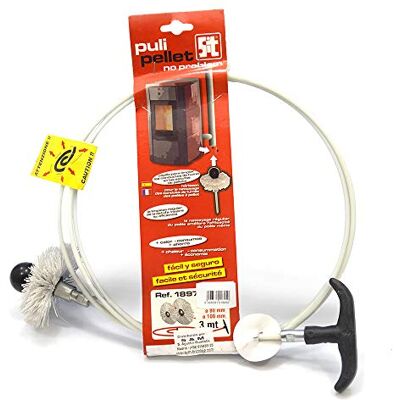 Pyro Feu Limpiador mecánico Pulipellet para tuberías de estufa 3 m Pyro Feu Limpiador mecánico Pulipellet para tuberías de estufa 3 m