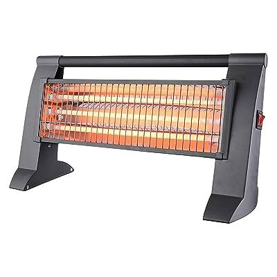 Bastilipo Estufa de cuarzo, 3 potencias 400/800/1200W, dispositivo antivuelco, rejilla de seguridad, color gris Bastilipo Estufa de cuarzo, 3 potencias 400/800/1200W, dispositivo antivuelco, rejilla de seguridad, color gris