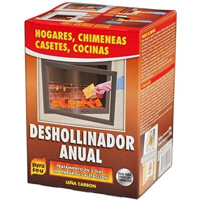 Limpiador de chimeneas anual Pyrofeu - 3 dosis 250g Limpiador de chimeneas anual Pyrofeu - 3 dosis 250g