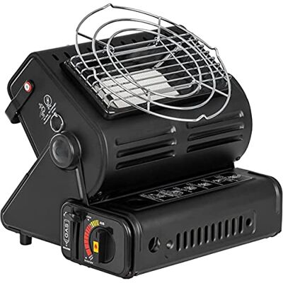 SMH LINE ® Calefactor de Gas Portátil 2 en 1 Para Camping, Caravana, Calefacción 1,3 kW, Quemador Cartuchos de Gas Butano, Cerámica LPG SMH LINE ® Calefactor de Gas Portátil 2 en 1 Para Camping, Caravana, Calefacción 1,3 kW, Quemador Cartuchos de Gas Butano, Cerámica LPG