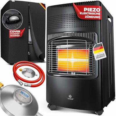 KESSER ® El calentador cerámico de gas de 4200W, incl. regulador y manguera de gas, calentador con quemador cerámico de infrarrojos, bombonas hasta 15kg KESSER ® El calentador cerámico de gas de 4200W, incl. regulador y manguera de gas, calentador con quemador cerámico de infrarrojos, bombonas hasta 15kg
