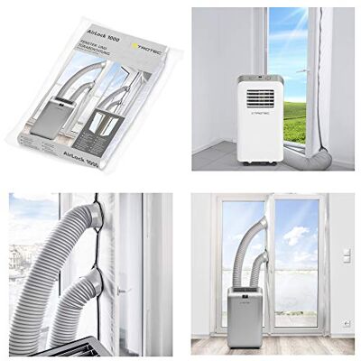 TROTEC AirLock 1000 sellado de puertas y ventanas para equipos portátiles Para puertas de balcón y ventanas hasta el suelo, perímetro de 560 cm y 2 aberturas; reduce aire caliente e insectos TROTEC AirLock 1000 sellado de puertas y ventanas para equipos portátiles Para puertas de balcón y ventanas hasta el suelo, perímetro de 560 cm y 2 aberturas; reduce aire caliente e insectos