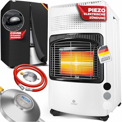 KESSER ® El calentador cerámico de gas de 4200W, incl. regulador y manguera de gas, calentador con quemador cerámico de infrarrojos, bombonas hasta 15kg KESSER ® El calentador cerámico de gas de 4200W, incl. regulador y manguera de gas, calentador con quemador cerámico de infrarrojos, bombonas hasta 15kg