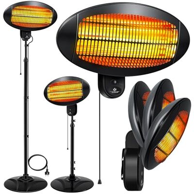 KESSER ® Calefactor radiante 2000 vatios ✓ Infrarrojos ✓ de pie ✓ de patio ✓ Terraza ✓ Calefactor radiante ✓ Regulable en altura ✓ KESSER ® Calefactor radiante 2000 vatios ✓ Infrarrojos ✓ de pie ✓ de patio ✓ Terraza ✓ Calefactor radiante ✓ Regulable en altura ✓