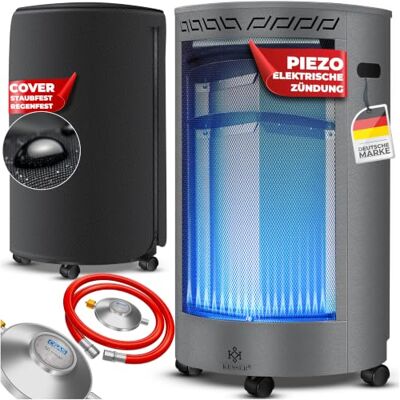 KESSER ® Calefactor de gas de cerámica, 4200 W, incluye regulador de presión de gas, estufa de gas, incluye funda protectora, calentador de gas, quemador de cerámica infrarrojo KESSER ® Calefactor de gas de cerámica, 4200 W, incluye regulador de presión de gas, estufa de gas, incluye funda protectora, calentador de gas, quemador de cerámica infrarrojo