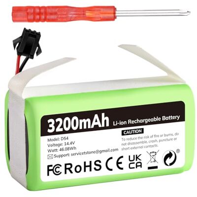 Morpilot Batería de Repuesto 14,4V 3200mAh Compatible con Conga Excellence 990/950/1090/1790/1990, Eufy RoboVac 11/11S/30/30C/35C, Ecovacs Deebot N79/N79S, IKOHS Netbot S14/S15 Morpilot Batería de Repuesto 14,4V 3200mAh Compatible con Conga Excellence 990/950/1090/1790/1990, Eufy RoboVac 11/11S/30/30C/35C, Ecovacs Deebot N79/N79S, IKOHS Netbot S14/S15