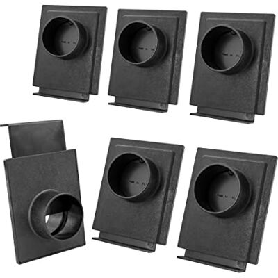POWERTEC Puerta explosiva de 2-1/2 pulgadas para colector de polvo, accesorios de recogida de polvo, paquete de 6 POWERTEC Puerta explosiva de 2-1/2 pulgadas para colector de polvo, accesorios de recogida de polvo, paquete de 6