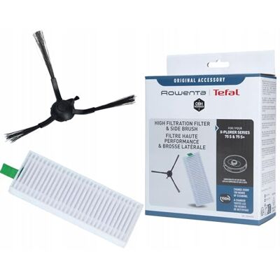 Rowenta Filtro de alto rendimiento + cepillo lateral – Compatible con X-Plorer S65 & 65+ / 70 & 70+ / 75S & 75S+ / 140 & 140+ Rowenta Filtro de alto rendimiento + cepillo lateral – Compatible con X-Plorer S65 & 65+ / 70 & 70+ / 75S & 75S+ / 140 & 140+