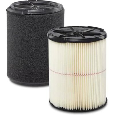 Craftsman Red Stripe Filtro de repuesto para aspiradora húmeda/seca de uso general y filtro de aplicación húmeda para aspiradoras de tienda de 5 a 20 galones, paquete de 2 Craftsman Red Stripe Filtro de repuesto para aspiradora húmeda/seca de uso general y filtro de aplicación húmeda para aspiradoras de tienda de 5 a 20 galones, paquete de 2