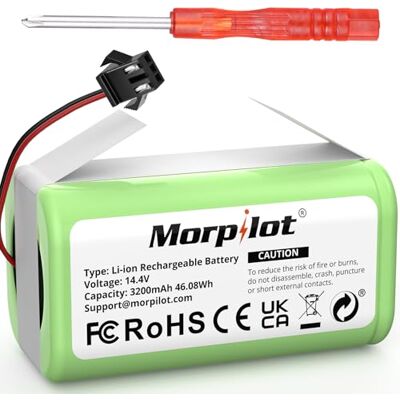Morpilot 3200mAh Li-Ion Batería de Repuesto Compatible con Conga Excellence 990 950 1090 1790 1990, DEEBOT N79S N79 DN622, Eufy RoboVac 11 11S 30 30C 12 35C, IKOHS NETBOT S14 S15 Morpilot 3200mAh Li-Ion Batería de Repuesto Compatible con Conga Excellence 990 950 1090 1790 1990, DEEBOT N79S N79 DN622, Eufy RoboVac 11 11S 30 30C 12 35C, IKOHS NETBOT S14 S15