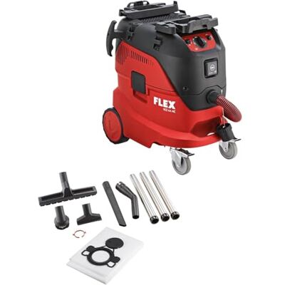 Flex VCE 444170 VCE 44 M AC Aspiradora de seguridad con limpieza automática del filtro, depósito de 42 l, con toma de corriente, incluye accesorios, color rojo Flex VCE 444170 VCE 44 M AC Aspiradora de seguridad con limpieza automática del filtro, depósito de 42 l, con toma de corriente, incluye accesorios, color rojo