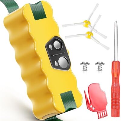 Morpilot 5500mAh Ni-MH Batería de Respuesto para iRobot Roomba 500 600 700 800 Series 530 531 532 535 536 540 550 552 560 570 580 595 620 650 660 760 770 780 790 870, con Cepillos, Atornillos y Destornillador Morpilot 5500mAh Ni-MH Batería de Respuesto para iRobot Roomba 500 600 700 800 Series 530 531 532 535 536 540 550 552 560 570 580 595 620 650 660 760 770 780 790 870, con Cepillos, Atornillos y Destornillador