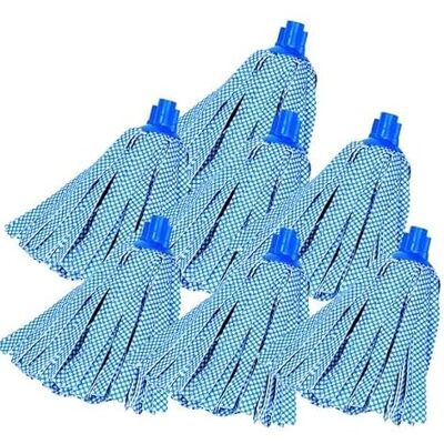 MSV Pack de 24 Paños de Repuesto para Mopa en Viscosa Azul Incluye Adaptador Punta Hexagonal MSV Pack de 24 Paños de Repuesto para Mopa en Viscosa Azul Incluye Adaptador Punta Hexagonal