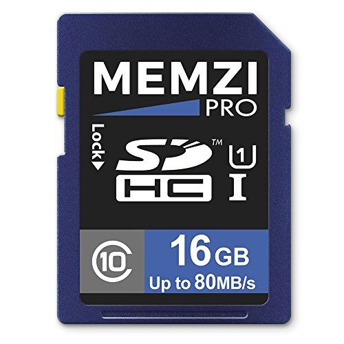 Memzi Pro 16 GB Clase 10 80 MB/s tarjeta de memoria SDHC para canon powershot sx730 HS, sx720 HS, SX710 HS, SX700 HS, SX620 HS, SX610 HS, SX600 HS, sx540 HS, SX530 HS, SX520 HS, SX510 HS cámaras digitales