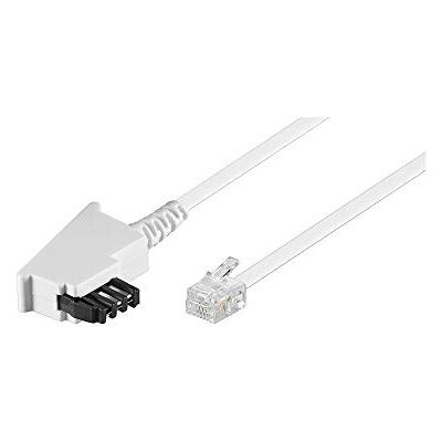 goobay Cable telefónico TAE-F de Enchufe a Clavija (RJ11 / RJ14) / Cable de Router/Cable DSL / 3 Metros/Blanco goobay Cable telefónico TAE-F de Enchufe a Clavija (RJ11 / RJ14) / Cable de Router/Cable DSL / 3 Metros/Blanco