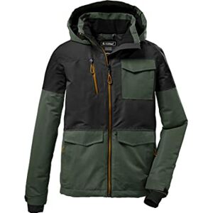 Killtec Boy's Chaqueta funcional/chaqueta al aire libre con capucha y protector de nieve KOW 29 BYS SKI JCKT, negro, 128, Killtec Boy's Chaqueta funcional/chaqueta al aire libre con capucha y protector de nieve KOW 29 BYS SKI JCKT, negro, 128,