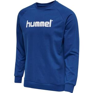 hummel Cotton Logo Sweatshirt Damen Blauweiss S hummel Cotton Logo Sweatshirt Damen Blauweiss S
