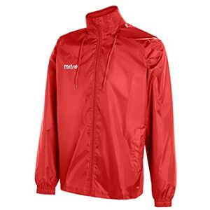 Mitre Edge Chaqueta impermeable juvenil, chubasquero de fútbol con capucha oculta, talla XS juvenil, escarlata Mitre Edge Chaqueta impermeable juvenil, chubasquero de fútbol con capucha oculta, talla XS juvenil, escarlata