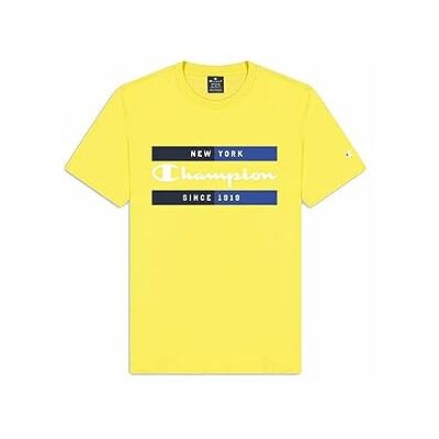 Champion Camiseta Crewneck Amarillo Hombre, Talla L Champion Camiseta Crewneck Amarillo Hombre, Talla L
