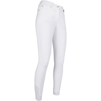 HKM - Lauria Garrelli Full Seat Silicone Breeches - White - UK18 - Breeches HKM - Lauria Garrelli Full Seat Silicone Breeches - White - UK18 - Breeches