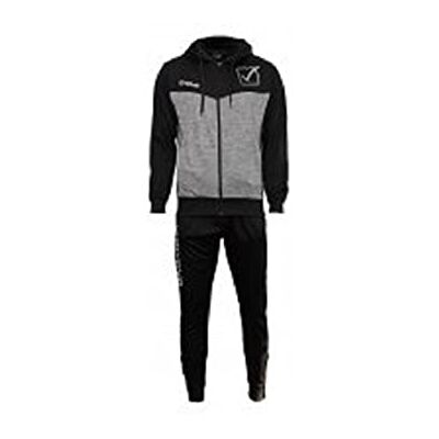 givova Mono de VISA Melange con capucha Polarflex Negro/Gris Oscuro Melange, talla 2XL givova Mono de VISA Melange con capucha Polarflex Negro/Gris Oscuro Melange, talla 2XL