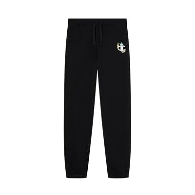 Champion Legacy Girls Pantalones con puños elásticos gráficos, Talla XL, Color Negro, Negro, XL Champion Legacy Girls Pantalones con puños elásticos gráficos, Talla XL, Color Negro, Negro, XL