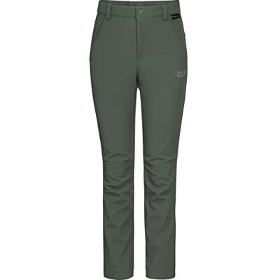 Jack Wolfskin , Fourwinds, Pantalones De Softshell, Tomillo Verde, 128, Unisex-Hijo Jack Wolfskin , Fourwinds, Pantalones De Softshell, Tomillo Verde, 128, Unisex-Hijo