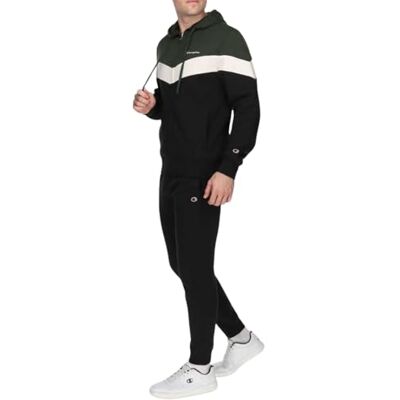 Champion Chándal Sweatsuit, Verde Oliva/Negro, Talla S Champion Chándal Sweatsuit, Verde Oliva/Negro, Talla S