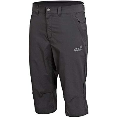 Jack Wolfskin Pantalones 3/4 para Hombre Activate Light M, Hombre, Pantalón Softshell., -6350058, Phantom, 58 Jack Wolfskin Pantalones 3/4 para Hombre Activate Light M, Hombre, Pantalón Softshell., -6350058, Phantom, 58