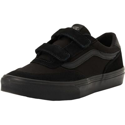 Vans Brooklyn LS V Tenis para niño, Negro y Negro, 12 UK Child Vans Brooklyn LS V Tenis para niño, Negro y Negro, 12 UK Child