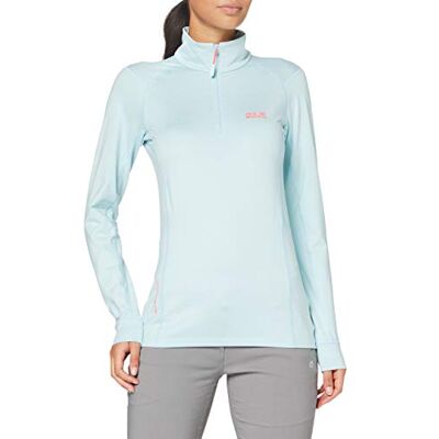 Jack Wolfskin , Snow Sky Halfzip, Manga Larga Superior Funcional, Azul Frostado, XXL, Mujer Jack Wolfskin , Snow Sky Halfzip, Manga Larga Superior Funcional, Azul Frostado, XXL, Mujer