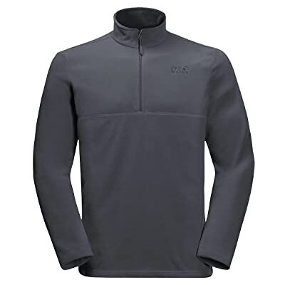 Jack Wolfskin , Gecko, Jersey Fleece con Cremallera, Ébano, XXXL, Hombre Jack Wolfskin , Gecko, Jersey Fleece con Cremallera, Ébano, XXXL, Hombre