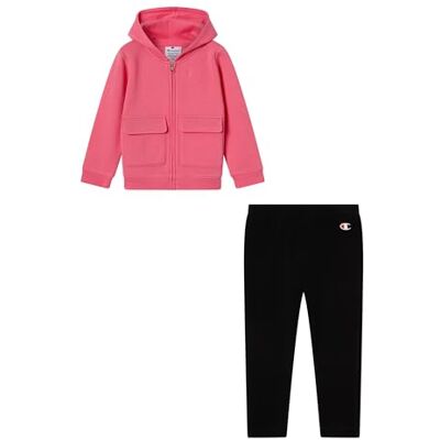 Champion Sudadera Legacy para niña, rosa, 92 Champion Sudadera Legacy para niña, rosa, 92