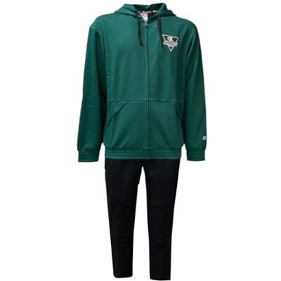 Champion Legacy Modern Sport () Poly-Cotton Rain Interlock Hooded Chándal deportivo, multicolor verde botella/negro (HLG/NBK), S hombre FW24, Verde Botella/Negro (HLG/NBK), S Champion Legacy Modern Sport () Poly-Cotton Rain Interlock Hooded Chándal deportivo, multicolor verde botella/negro (HLG/NBK), S hombre FW24, Verde Botella/Negro (HLG/NBK), S