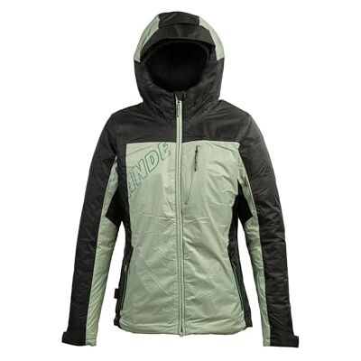 Ande Chaqueta para mujer, color salvia y negro Ande Chaqueta para mujer, color salvia y negro