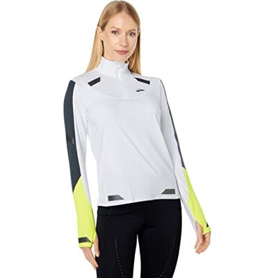 Brooks Run Visible 1/2 Zip Jacket Mujer White/Asphalt/Nightlife Tamaño 35 Brooks Run Visible 1/2 Zip Jacket Mujer White/Asphalt/Nightlife Tamaño 35