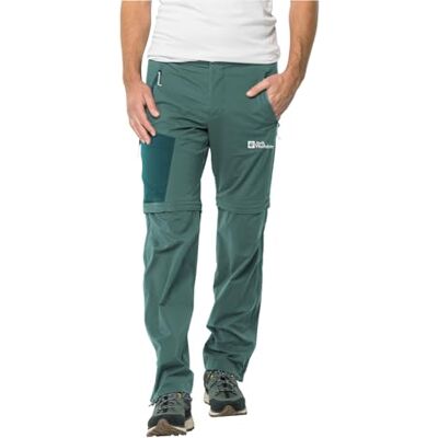Jack Wolfskin Glastal Zip Away Pants M Pantalones de Senderismo, Verde Jade, 98 Hombre, Verde Jade, 98 Jack Wolfskin Glastal Zip Away Pants M Pantalones de Senderismo, Verde Jade, 98 Hombre, Verde Jade, 98
