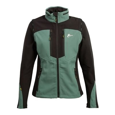 Ande Chaqueta para mujer, color verde pino y negro Ande Chaqueta para mujer, color verde pino y negro